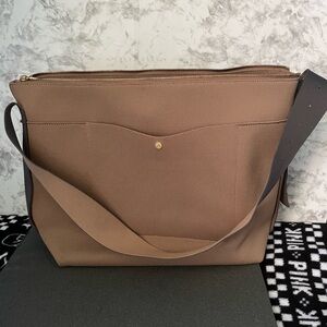 Cuyana oversized sling bag in cappuccino